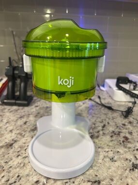 Koji Electric Ice Crusher, Snow Cone Maker - Lime Green Dome